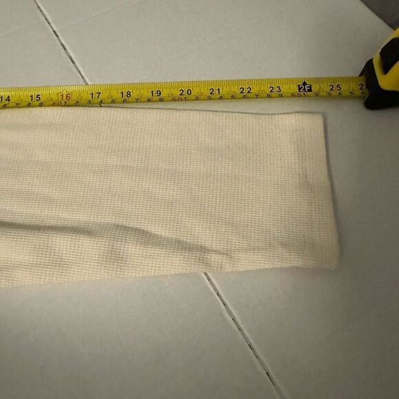 Men's Cream Long Sleeve Shirt Oversized Medium NWT - Picture 4 of 7